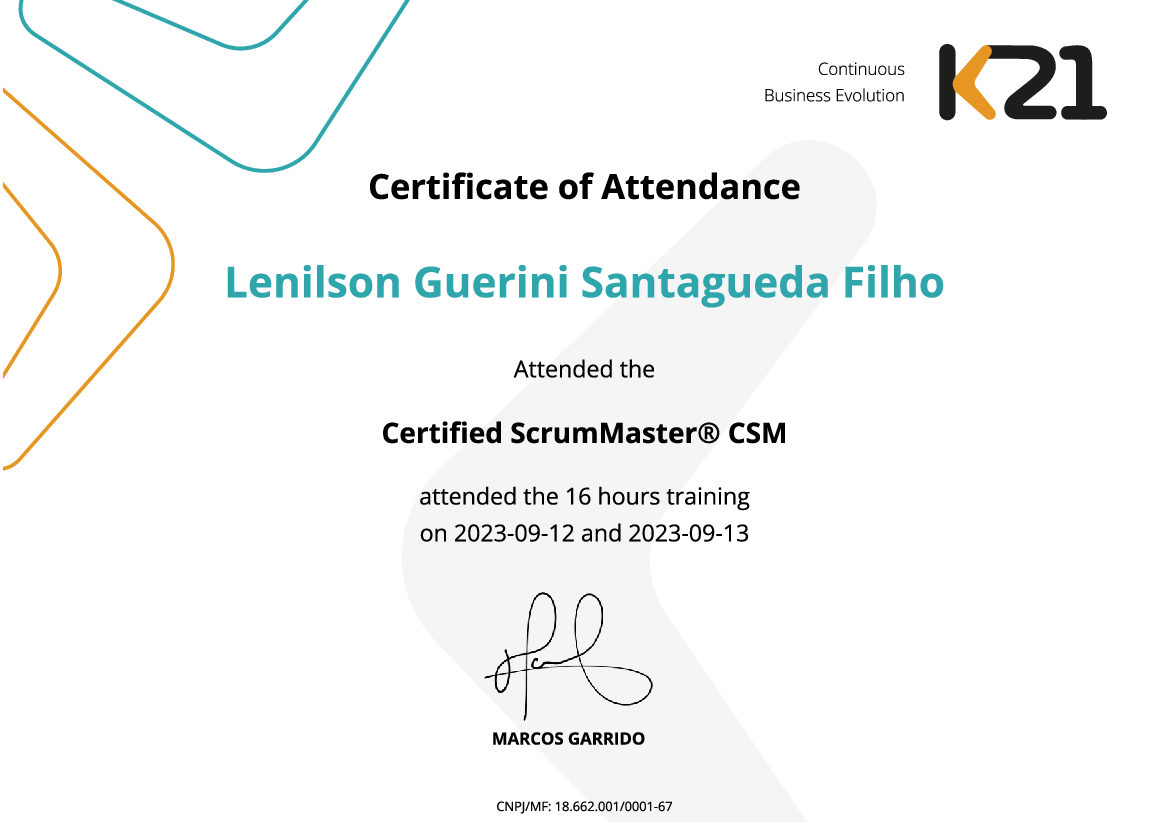 Certificado K21